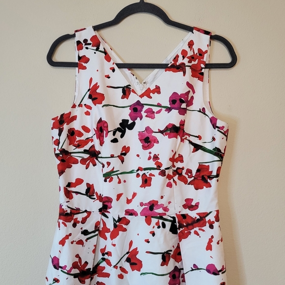 •DAVID MEISTER• floral stretch sleeveless sheath dress - Picture 3 of 8